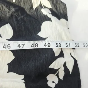Rachel Zoe Black White Floral Smocked Waist Tiered Maxi Dress Short Sleeve Small thumbnail 9