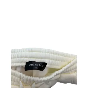 White Fox Era 8 Lounge‎ Essentials Cream Sweat Shorts Drawstring Size XL thumbnail 5
