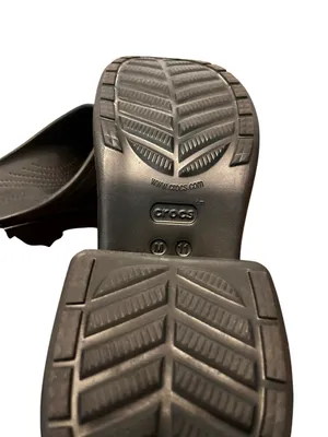 Crocs Black Siren Platform Clogs Chunky Heel Women’s Size 13‎ Goth Y2K thumbnail 6