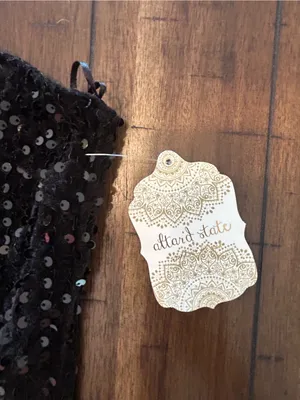 Altar’d State Black Sequin One Shoulder Cocktail Dress Size Small NWT thumbnail 3