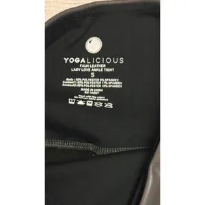Yogaliscious Women's Lined Faux Leather Legging Sz S New With Tag thumbnail 4