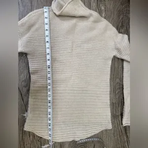 360‎ Cashmere Audra Graduating Stripe Texture Funnel Neck Sweater size xs thumbnail 6
