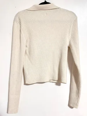 Aerie Gotta Jet! Polo Sweater Cardigan Large NWT thumbnail 5