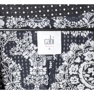 Cabi Polka Dot Jacket Black White Stretch 3/4 Sleeve Jacket Blazer Size 8 thumbnail 4