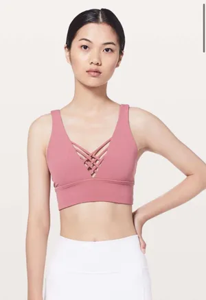 Lululemon Bind & Cross Bra moss rose size 4 thumbnail 1