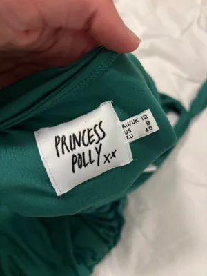 Princess Polly green halter neck mini dress thumbnail 3
