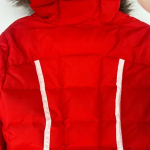 Eddie Bauer 550 Down Puffer Jacket Womens M Red Fur Hood Winter Ski Coat thumbnail 8