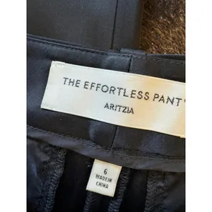 Aritzia The Effortless Pant Satin‎ In Black Size 6 thumbnail 5