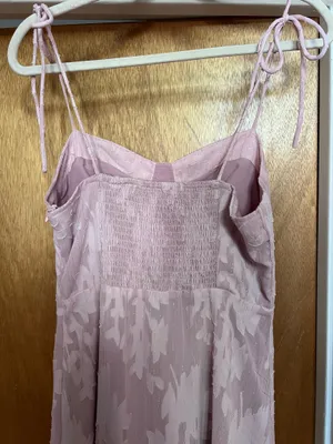 Lulus spaghetti strap pink floral textured dress thumbnail 6