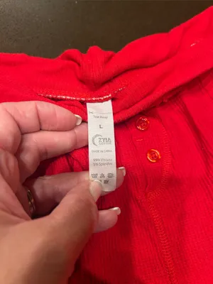 Red Ribbed Lounge Bottoms thumbnail 4