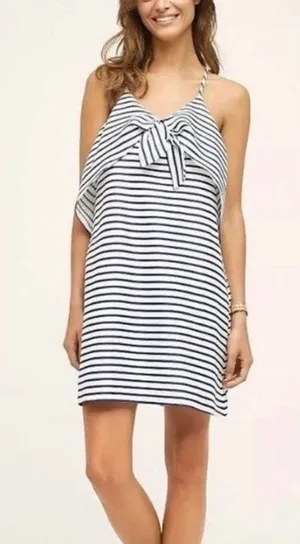 Maeve by Anthropologie $128 Woman’s M Ahoy Swing Dress Tie-Front Mini, Size M thumbnail 1