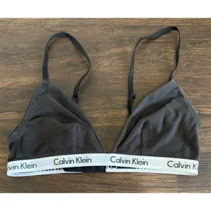 Calvin Klein Women's Black Unlined Triangle‎ Carousel Bra/ Bralette Size Small thumbnail 2