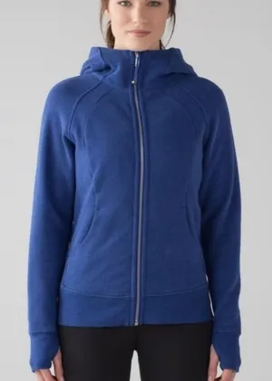 Lululemon Scuba Hoodie Light Cotton Fleece Full Zip Blue 6‎ thumbnail 1