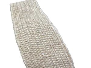 Woven Belt Gold Oval Buckle Raffia Wrapper Adjustable 4.5" Buckle 41" thumbnail 3