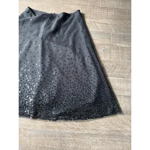 Petite Sophisticate‎ Women's Black A Line Sequined Skirt Size 4 thumbnail 3