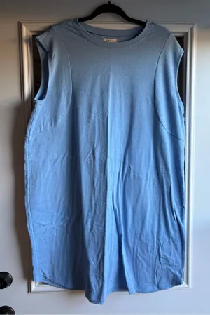 Maurices Light Blue Sleeveless Shift Dress thumbnail 1