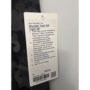 Lululemon Wunder Train  28” - Hidden Heritage Lace Black HLBM / Size 4 Authentic thumbnail 5