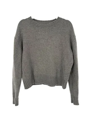 Polo Ralph Lauren Gray Wool Blend Crewneck Sweater Size Large Quiet Luxury thumbnail 9