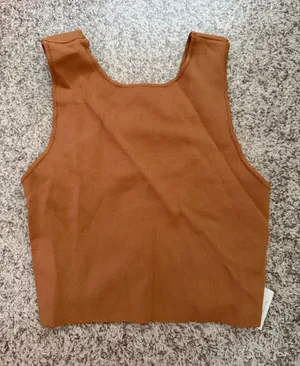 Forever 21 Square Neck Ribbed Tank - Rust thumbnail 1