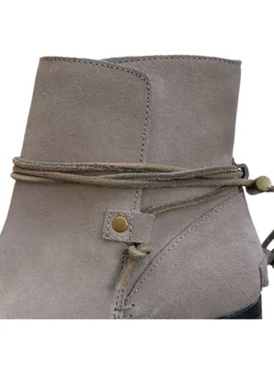 EUC Sorel Leather Farah Waterproof Ankle Boots Taupe Grey Size 8 thumbnail 8