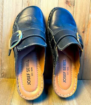 Josef Seibel Lily Black‎ Clogs size 36 (5.5 US) thumbnail 1