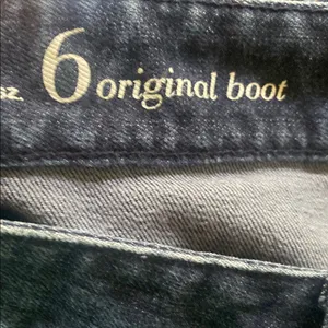 LOFT Dark Blue Flare Jeans thumbnail 3