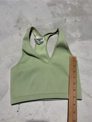 Free people movement FP movement Ribbed Racerback Crop tank top Green medium thumbnail 6