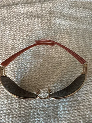 Versace Vintage Burnt Orange Sides With Case Versace Emblem On Sides thumbnail 8