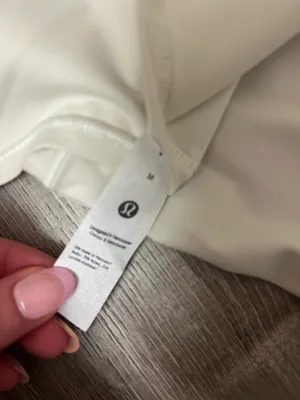 Lulu lemon Wundermost Ultra-Soft Nulu Square-Neck Sleeveless Bodysuit in bone worn once #bodysuit #lululemon thumbnail 4