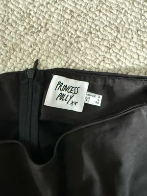 Princess Polly Mini Skirt Black Silk thumbnail 2