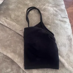 Black aerie offline skinny camisole race back crop top thumbnail 2