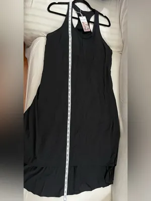 Halara NWT Black Racerback High-Low lightweight Dress Size L thumbnail 4