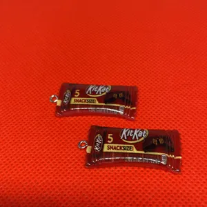 2pc Resin Candy Snack Charms DIY Projects Necklace or Earrings Orange thumbnail 6