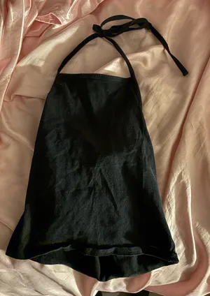 Hollister Halter tie back black top thumbnail 1