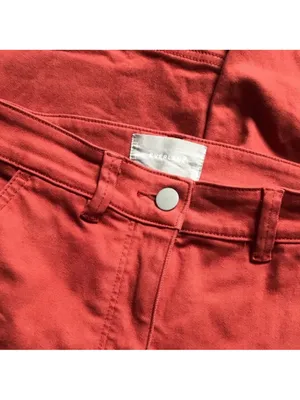 $98 Everlane Wide Leg Crop Jeans in rust orange terracotta size 0 thumbnail 9