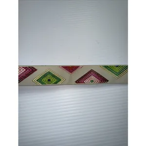 Unique Desigual Authentic White‎ Brightly Embroidered Belt Boho thumbnail 11