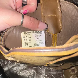 Dark Ranch Western Boots Brown Size 9.5 thumbnail 3