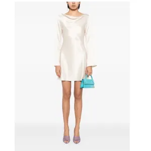 Reformation Pike Satin Dress in Almond Size large Satin Dress thumbnail 2