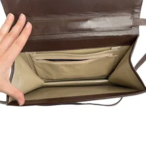 Brown Faux Leather & Suede Patchwork Front Shoulder Purse Bag thumbnail 11