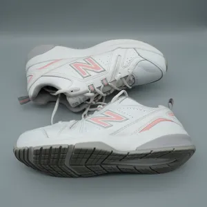 New Balance 608 v5 Sneakers 10.5 Women 9 Men White Pink Leather WX608WP5 thumbnail 5