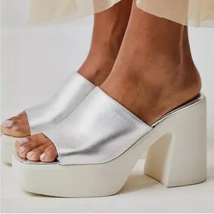Jeffrey Campbell Silver Platform Heels thumbnail 1