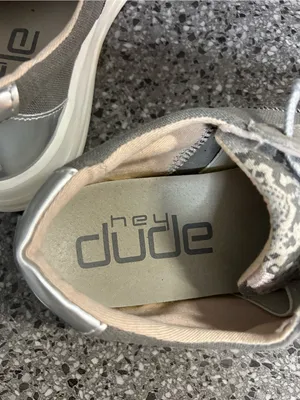 Hey Dude Gray Sneakers with Snake-Print Accents thumbnail 8