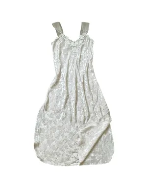 Vintage Pink Satin Slip Dress Lace Embroidery Fairy Feminine Coquette Romantic thumbnail 4