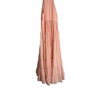 Mac Duggal Light Pink Tiered A-Line Halter Sleeveless Formal Maxi Gown Size 14 thumbnail 8