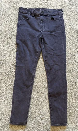 American Eagle Next Level Stretch Jegging Black Womens Size 12 Mid Rise thumbnail 1
