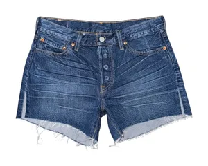 Levi’s 501 Cutoff Denim Jean Shorts Women’s 28 Button Fly Raw Hem Frayed Split thumbnail 1