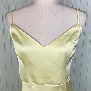 NEW Birdy Grey Jay Matte Satin Dress Lemon Sorbet Yellow Size Large Bridesmaid thumbnail 4