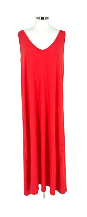 Kidsform Tank Maxi Beach Cover-up Dress Pink Size Large NWT Summer Casual thumbnail 1