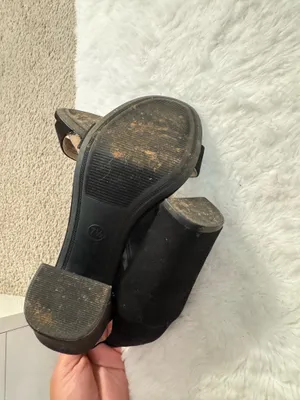 A New Day Black Faux Suede Heels Size 7.5 thumbnail 5