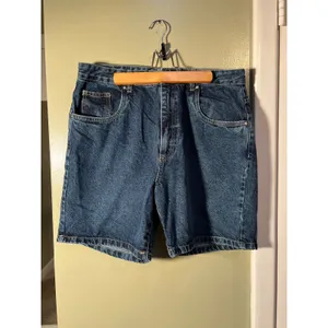 Cotton On Women's Size 10 Midi Denim Dad Shorts Dark Stone Wash 100% Cotton High thumbnail 3